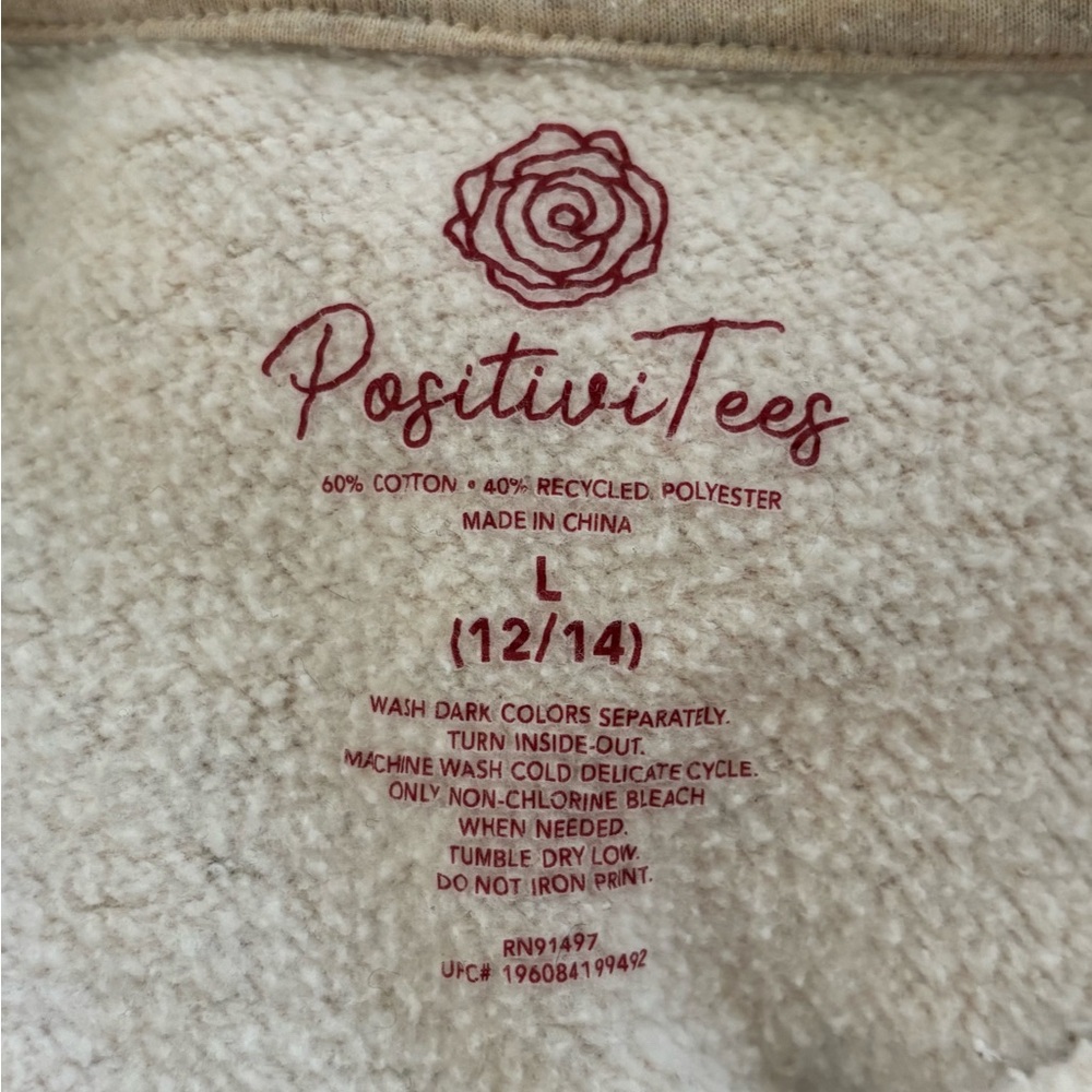 • women’s positivitees crewneck sweater with pumpkin graphic | l • - Picture 3 of 3